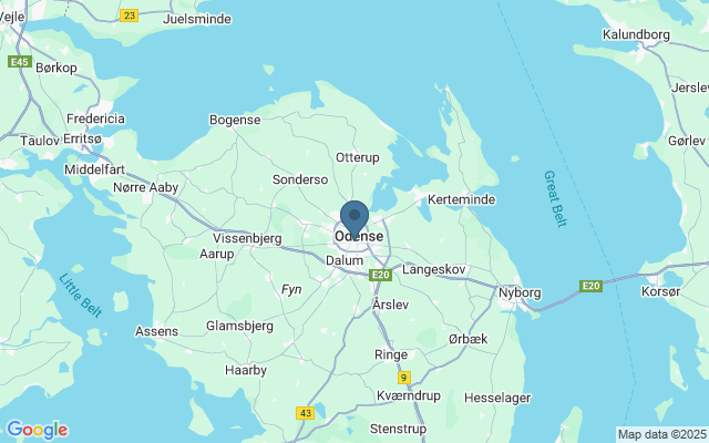 Kaart met locatie Geboortehuis van Hans Christian Andersen